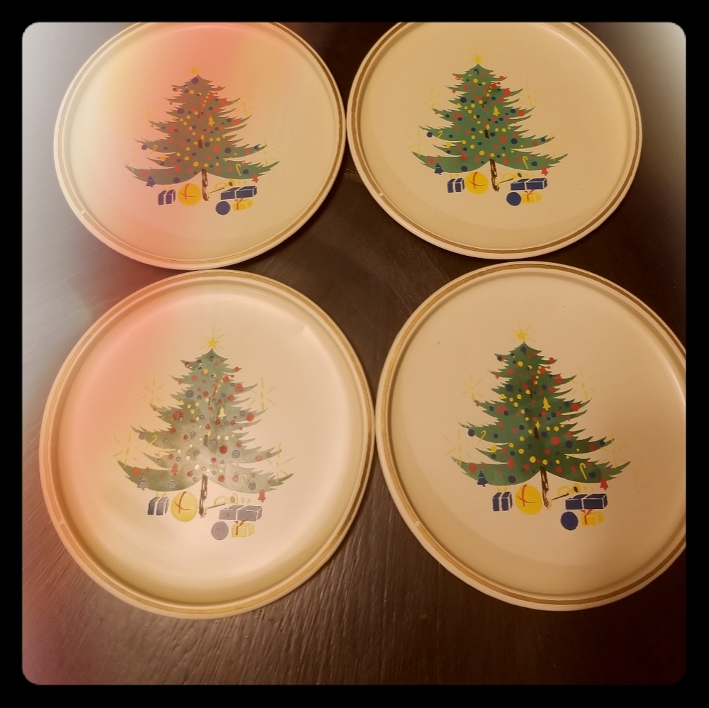 Vintage Nashco Laquerware Handpainted plates